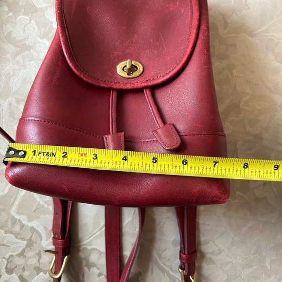 COACH Small Daypack Backpack Red 9960 - Picture 15 of 16